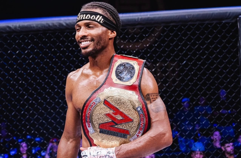 Royce Butler holding the A1 Combat belt
