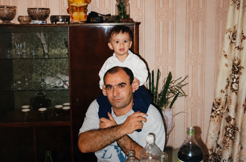 Young Artur with his father Grigor in Yerevan